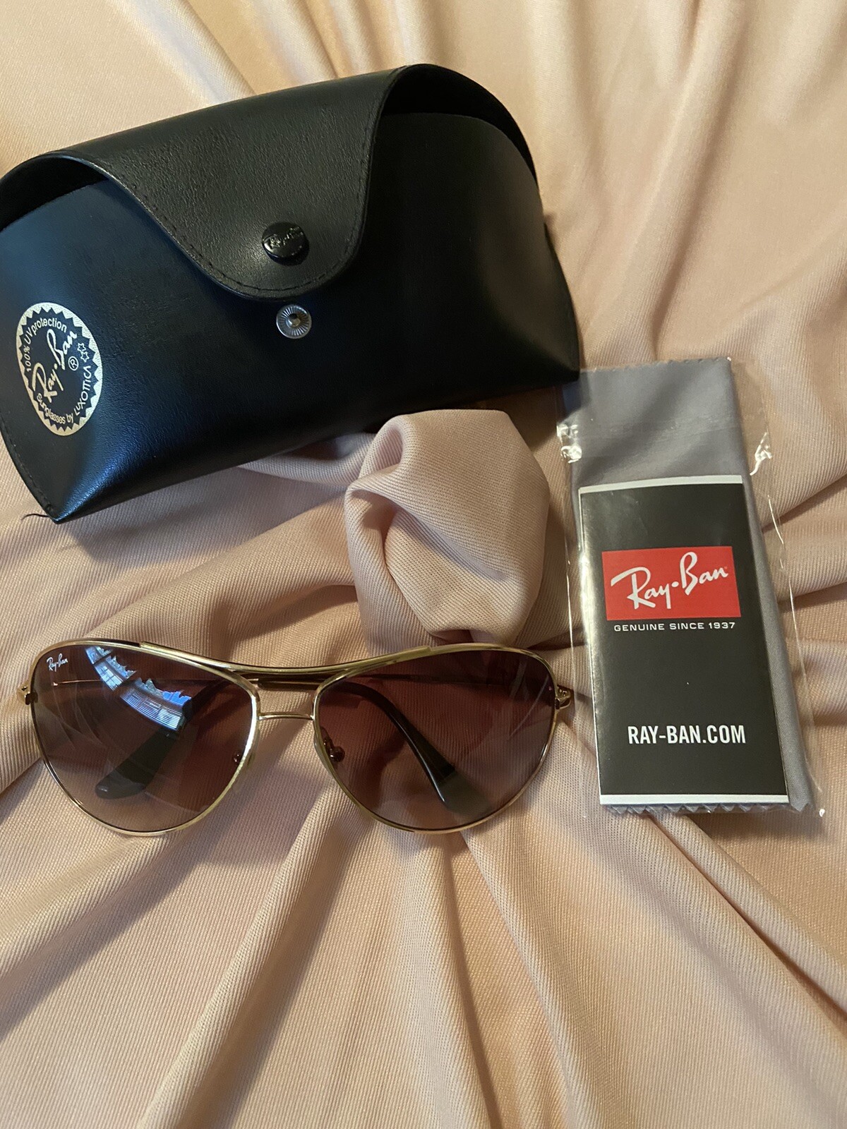 Ray-Ban Sunglasses Gold/Brown RB3293, 001/13, 63[]13, 3N Authentic