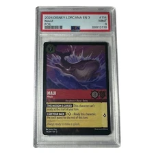 2024 Disney Lorcana EN 3 Foil Maui Whale #114 Mint PSA 9