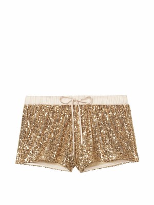 gold shorts womens