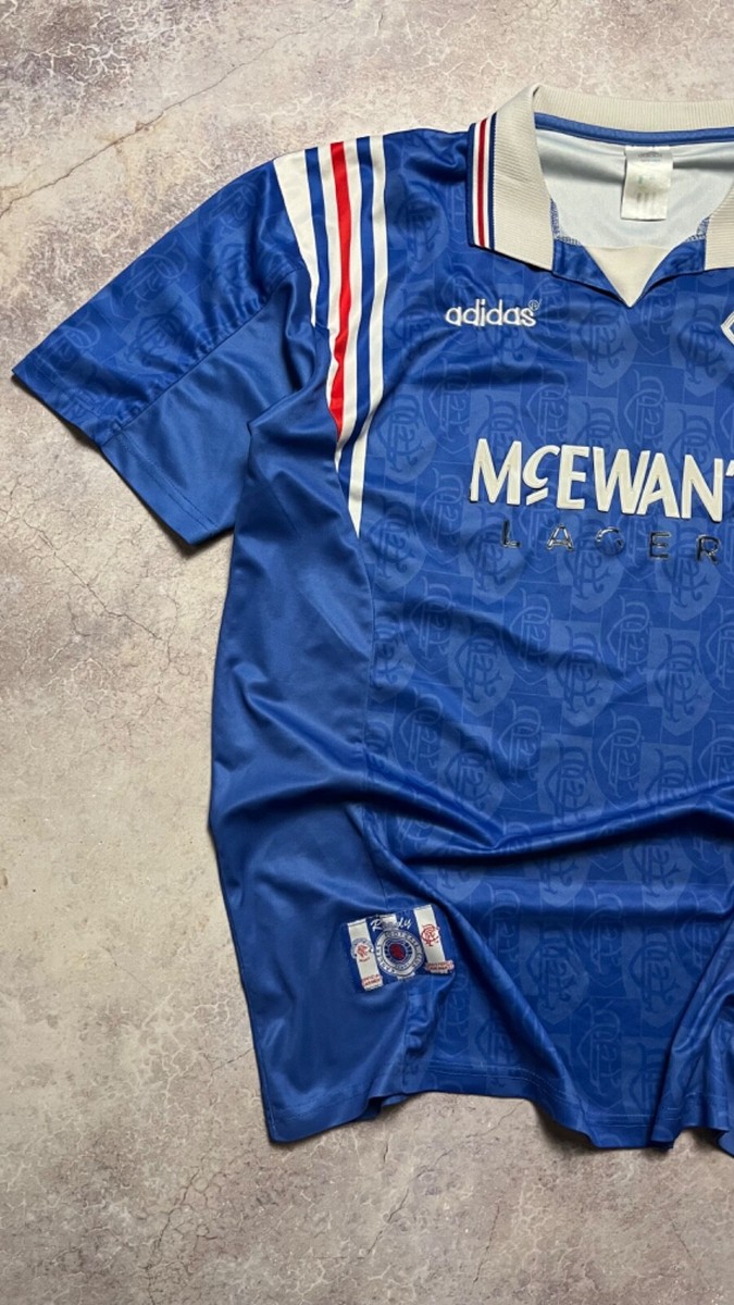 Vintage Adidas 1993/1994 Glasgow Rangers FC Mcewan's Lager