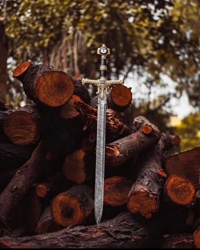 Custom Handmade Damascus steel Sword, Custom made, vikings, swords - Picture 3 of 7