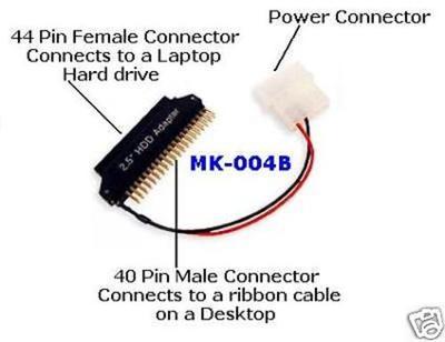 Laptop 2.5-inch to Desktop 3.5-inch IDE Drive Adapter