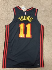 Trae Young Atlanta Hawks Autographed Nike Black Statement Jersey Fanatics COA