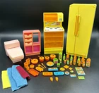 Vintage 1978 Barbie Dream House Furniture Oven Stove Fridge Commode & Shelf Read