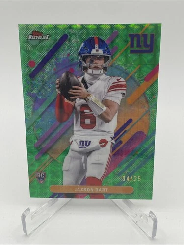 2025 Topps Finest Football Green Geometric Jaxson Dart #202