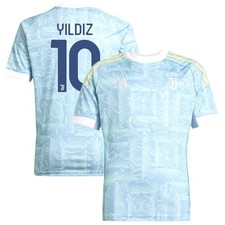 Image of Juventus adidas Away Shirt 2025-26 - Kids with Yildiz 10 printing