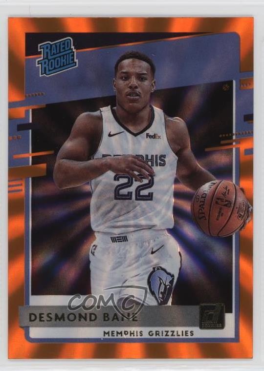 2020 Panini Donruss Rated Rookies Orange Laser Desmond Bane #240 Rookie RC 1ec2