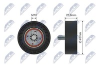 Umlenk-/FüHrungsrolle Keilrippenriemen NTY RNK-DW-006 FüR Ssangyong Korando CK 2