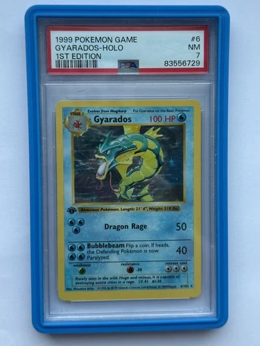 1999 POKEMON BASE SET 1ST EDITION #6 GYARADOS-HOLO PSA 7
