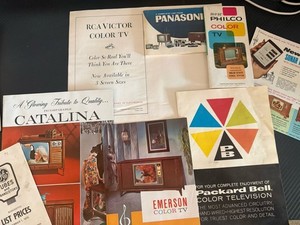Vintage 1960s Color TV Advertisements And Catalogs, Panasonic & Emerson