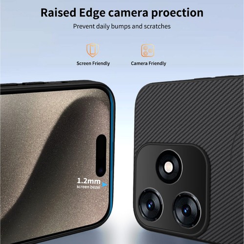 For Tecno Spark 10 4G, Business Carbon Fiber Magnetic Soft Rubber Cover Case - 第 6/14 張圖片