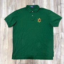 Polo Ralph Lauren Shirt Men  s XL Green Crown Crest Embroidered Polo Short Sleeve