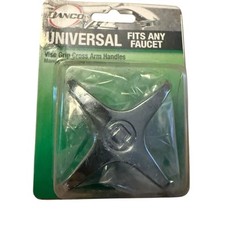 NEW DANCO 88517 PK 2 UNIVERSAL CROSS ARM STYLE CHROME FAUCET HANDLES.
