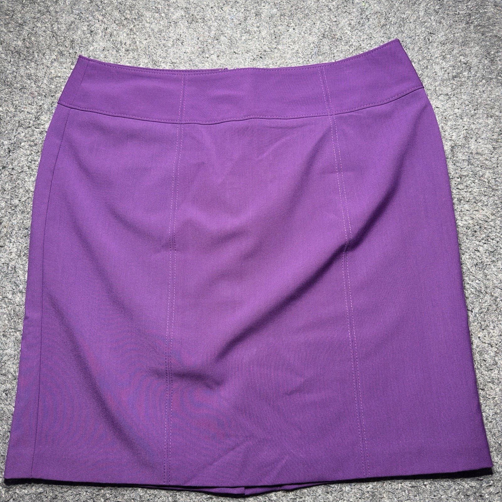 Worthington Skirt Purple Side Zip Lining Women Sz 16 Straigh