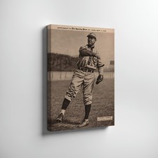 CHICAGO CUBS 1908 Frank Chance Wall Art Baseball MLB Decor Print WRAPPED CANVAS