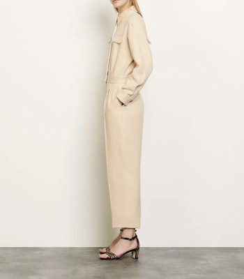 Sandro Paris Damen Overall beige Baumwolle & Leinen Gr. 36 S 8 SFPCO00082