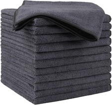Microfiber Cleaning Cloth Rag Car Polishing No Scratch Detailing 16x16 12 Pack