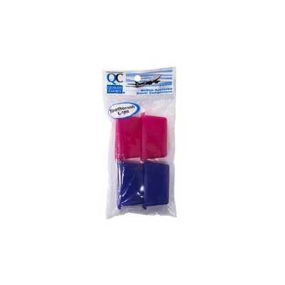 Quality Choice Toothbrush Multi Color Sanitary Protective Caps Set 4 Each