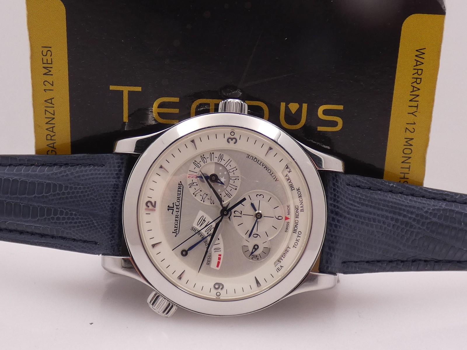 JAEGER-LECOULTRE MASTER GEOGRAPHIC Q1508420 22KT GOLD ROTOR BOX&PAPERS WATCH