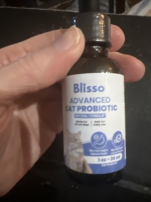 Blisso Advanced Cat Probiotic Drops   Digestive Support for Cats with Diarrhea..