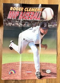Roger Clemens' MVP Baseball (NES, 1991). Cart + Manual + Poster. Tested