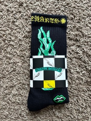 Chrome Hearts Mattyboy Flame Black Socks brand new Unisex