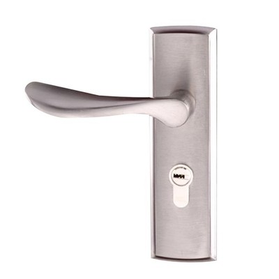 Silver Aluminum Alloy Door Handles Lock Durable Mute Operation for Bedrooms Bath
