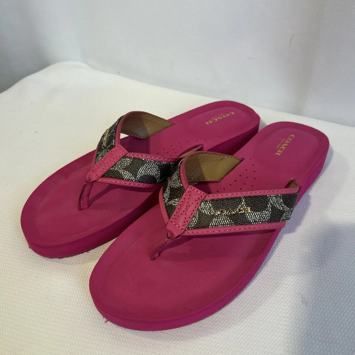 Coach Leather Upper Solid Flip Flop for Women for sale | eBay display picture 1
