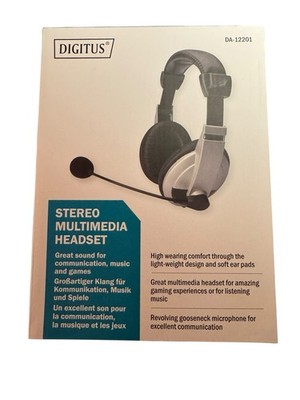 Digitus High Wearing Comfort Stereo Multimedia Headset w/Microphone