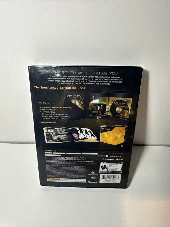 Deus Ex Human Revolution Augmented Edition Microsoft Xbox 360 2011 FREE SHIPPING - Image 2 of 4