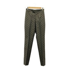 Excellent Condition GUCCI Gucci Tom Ford Era GG Pattern Slacks 38 Brown Women s