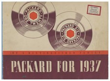 1937 Packard 120 One Twenty Six Sedan Coupe Convertible Original Sales Brochure