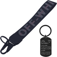 Cool Car Keychains Lanyard for Men, Designer Fabric Wrist Strap Key Holder, Dura