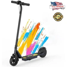 Kids Electric Scooter 250W - Dual Braking, LED Lights, Adjustable Speed for Kids