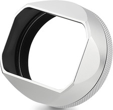 X100Vi Square Metal Lens Hood Haoge LH-X54W for Fujifilm Fuji X100VI Camera Silv
