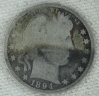 1894-O Barber Liberty Head Quarter US Mint 25C Coin 90% Silver