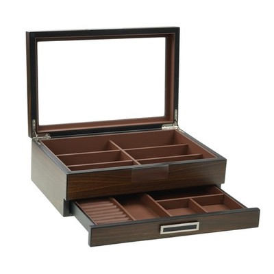 Decorebay Multi-Purpose Drawer, Sunglasses and Jewelry Box Wooden Storage Org...