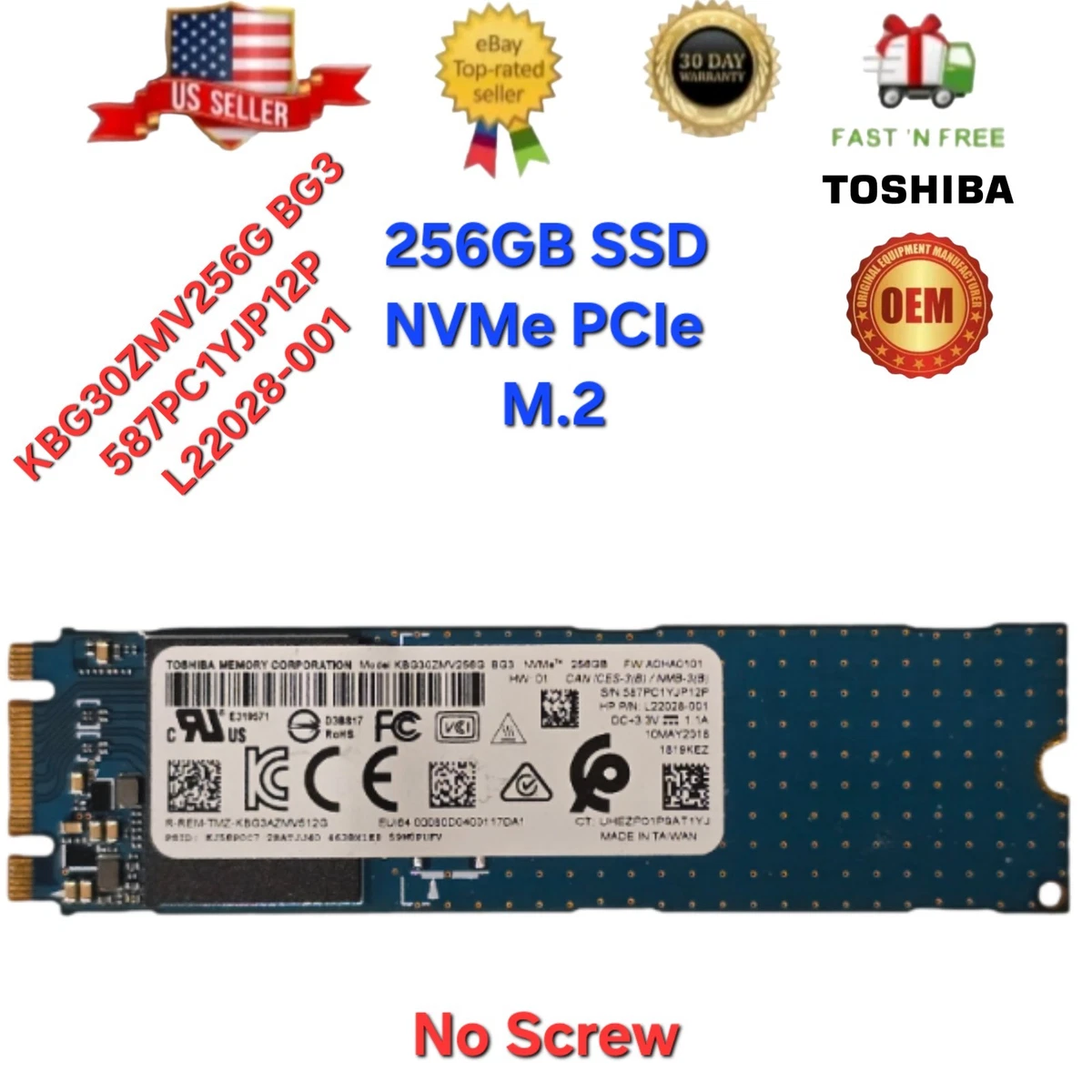 Toshiba M.2 Interface 256 GB Solid State Drives for sale | eBay