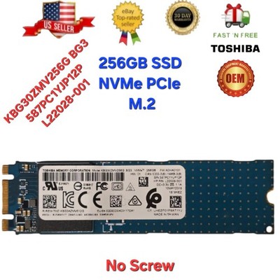 Toshiba BG3 256GB NVMe M.2 SSD PCIe KBG30ZMV256G HP L22028-001 587PC1YJP12P