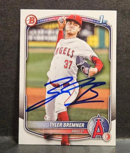 2025 Bowman Draft Tyler Bremner 1st Bowman Non-Chrome Auto Signed IP Angels