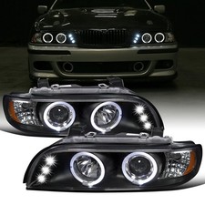 For Bmw E39 530i 528i 525i 1996-2003 Led Dual Rims Halogen Projector Headlights