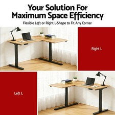 Artiss L-Shape Standing Desk Sit Stand Up Height Adjustable Electric Motorised — image 7