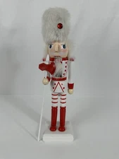 Soldier Nutcracker Christmas Party Shopping with Fur Hat And Scarf 10" H