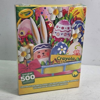 Easter Egg Jigsaw Puzzle by Springbok Crayola Colorful Easter Eggs 500 Piece New