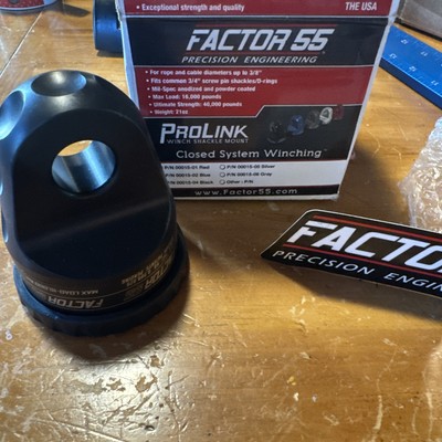 Factor 55 00015-04 ProLink Winch Cable Shackle Mount Black