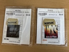 2013 Australian Legends Of Music, AC/DC & INXS Stamp Booklets, UNUSED