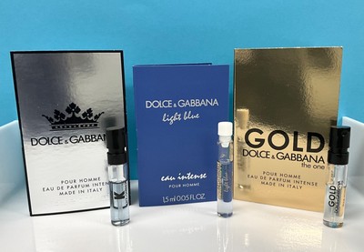 Dolce & Gabbana K Intense Light Blue Gold The One Intense Perfume Sample FRESH