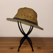 CC Filson Men's Tan Waxed Canvas Tin Cloth Packer Hat Made in USA - Size Small