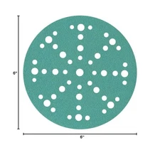 6In 50 pcs Green Film Sanding Discs 60 Grit 49Hole Round Aluminum Oxide For Wood