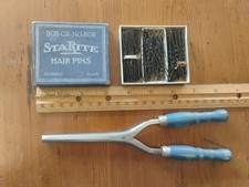 Antique Sta-Rite Hair Pins In Original Box Old Curling Iron